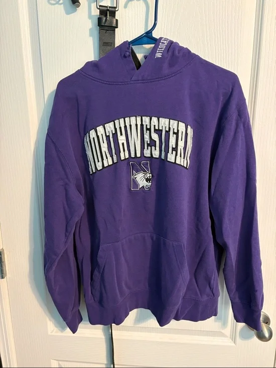 Stadium Athletics Purple Hoodie with Black Hood Lining - Picture 1 of 2